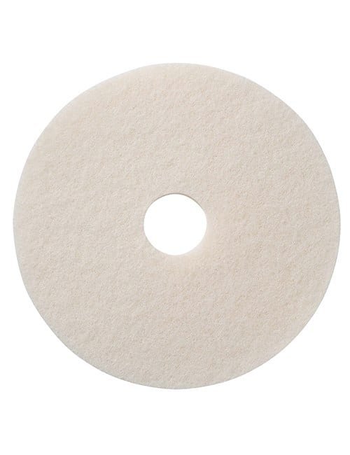Disco branco para enceradeira, usado no polimento e na lustração de pisos